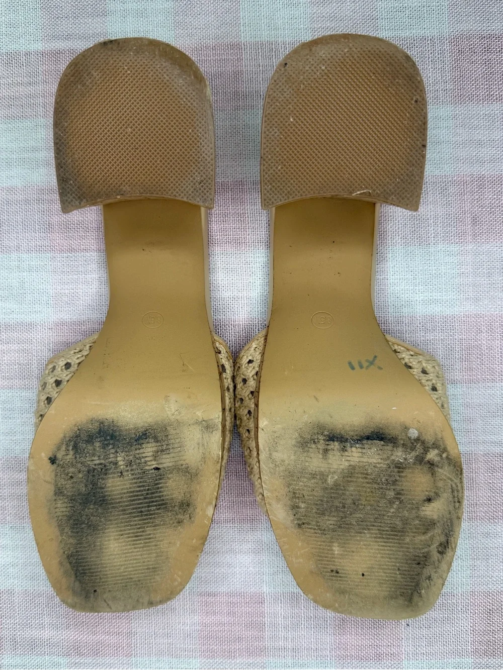 Steve Madden Corah Latticed Cork Platform Slide Sandals Natural Size 8.5